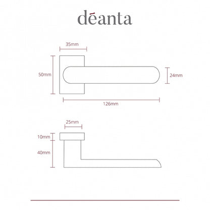 Deanta Juno Urban Latch Kit Matt Black Finish