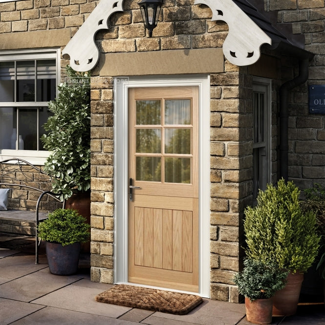 LPD Oak Cottage Stable External Glazed Door 6L
