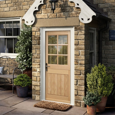 LPD Oak Cottage Stable External Glazed Door 6L
