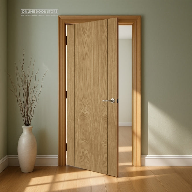 Mendes Vision Pre-Finished Oak Flush FD30 Fire Door