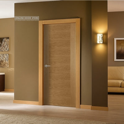 Mendes Iseo Crown Cut Pre-Finished Oak FD30 Fire Door