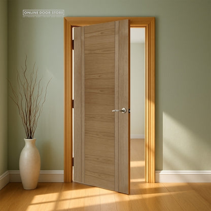 Mendes Capri Pre-Finished Oak Flush FD30 Fire Door