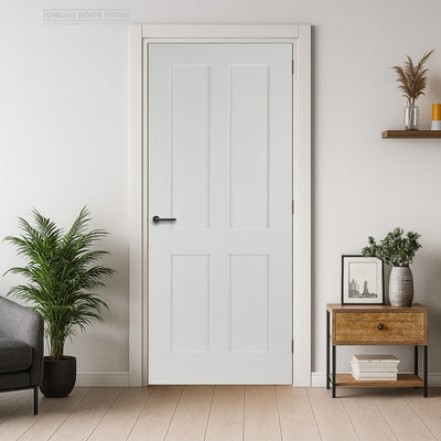 Mendes Shaker White Primed 4 Panel Internal Door