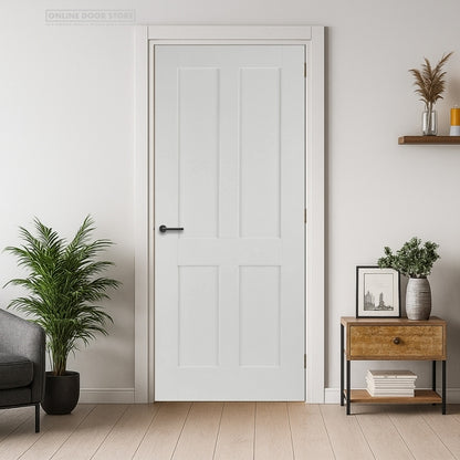 Mendes Shaker White Primed 4 Panel Internal Door