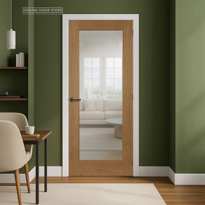 Mendes Un-Finished Oak Pattern 10 Internal Glazed Door