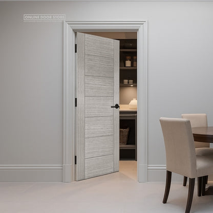 Mendes Light Grey Corsica Flush FD30 Fire Door