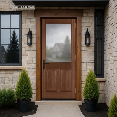 Mendes 2XG 2 Panel Hardwood Unglazed External Door