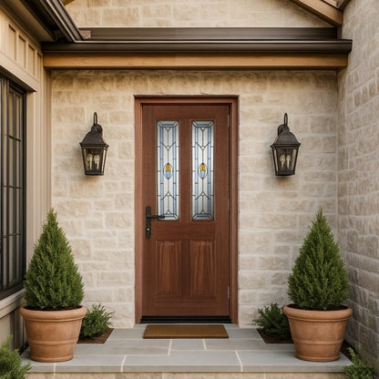 Mendes Edwardian Blue Hardwood Glazed External Door