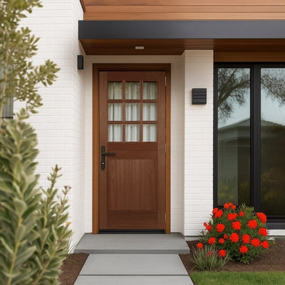 Mendes Stable 9 Light Hardwood Unglazed External Door