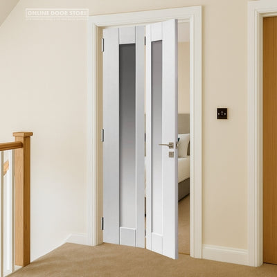 Axis White Glazed Bi-fold Internal Door