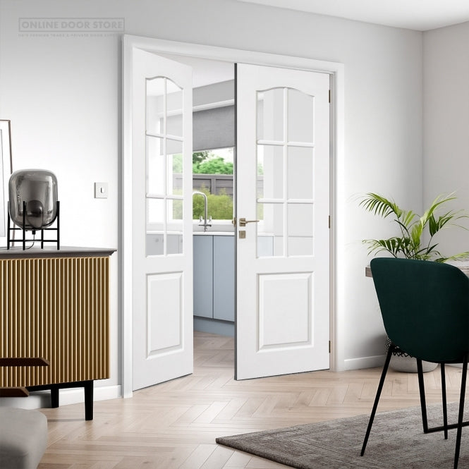 JB Kind Classique 6 Light Pair Clear Internal Glazed Door