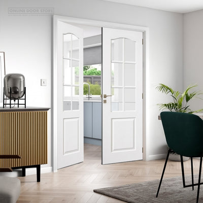 JB Kind Classique 6 Light Pair Clear Internal Glazed Door