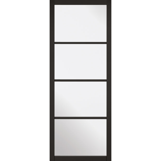 Aster Black Industrial 4-Light Internal Glazed Door
