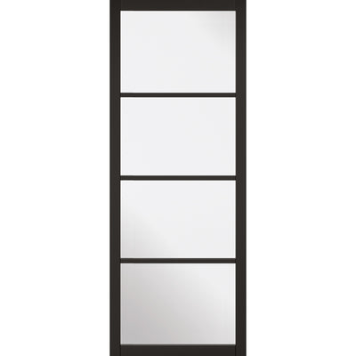 Aster Black Industrial 4-Light Internal Glazed Door