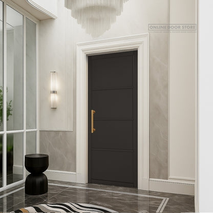 Aster Black Industrial 4-Panel Internal Door