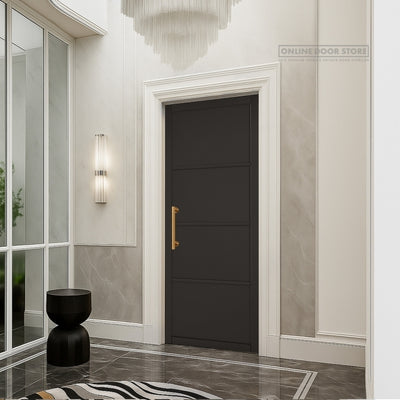 Aster Black Industrial 4-Panel Internal Door