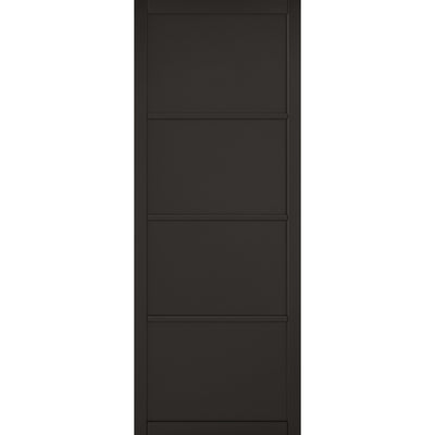 Aster Black Industrial 4-Panel Internal Door