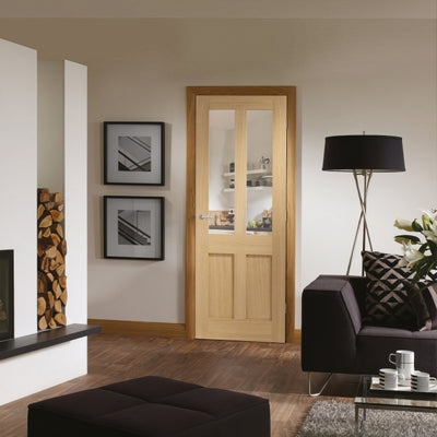 XL Joinery Malton Shaker Oak Clear Internal Glazed Door