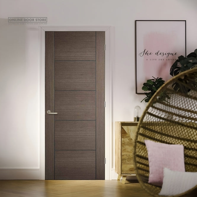 LPD Chocolate Grey Vancouver FD30 Fire Door