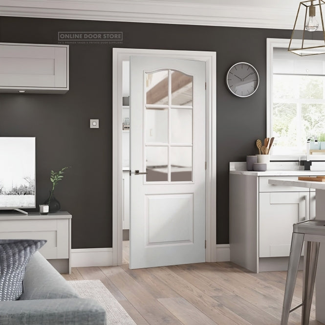 LPD White Moulded Classical 6L Internal Glazed Door