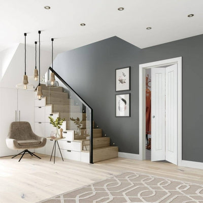 XL Joinery Suffolk White Primed Bi-Fold Internal Door