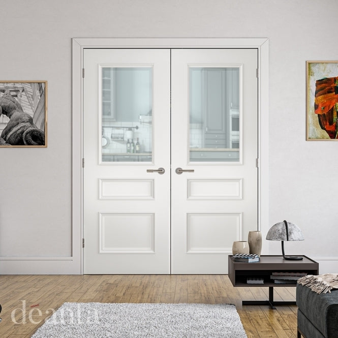 Deanta Windsor White Primed Bevelled Internal Glazed Door