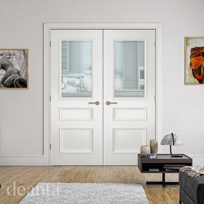 Deanta Windsor White Primed Bevelled Internal Glazed Door