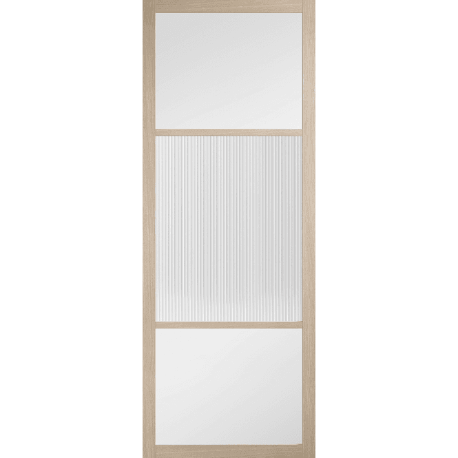 LPD Blonde Oak Sutton Reeded Glazed Internal Door