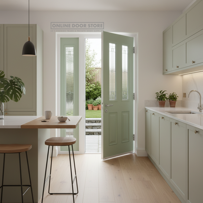 LPD GRP Malton Green External Glazed Door 2L