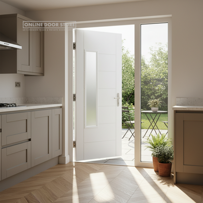LPD GRP Newbury White External Glazed Door 1L