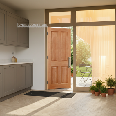 LPD Hardwood Colonial 4-Panel M&T External Door