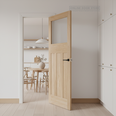 LPD 1930's Oak 4 Panel Internal Unglazed Door