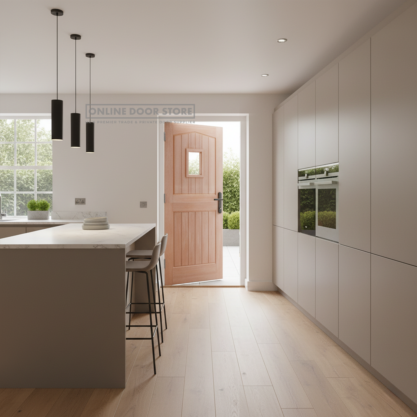 LPD Hardwood Stable 1L M&T Unglazed External Door