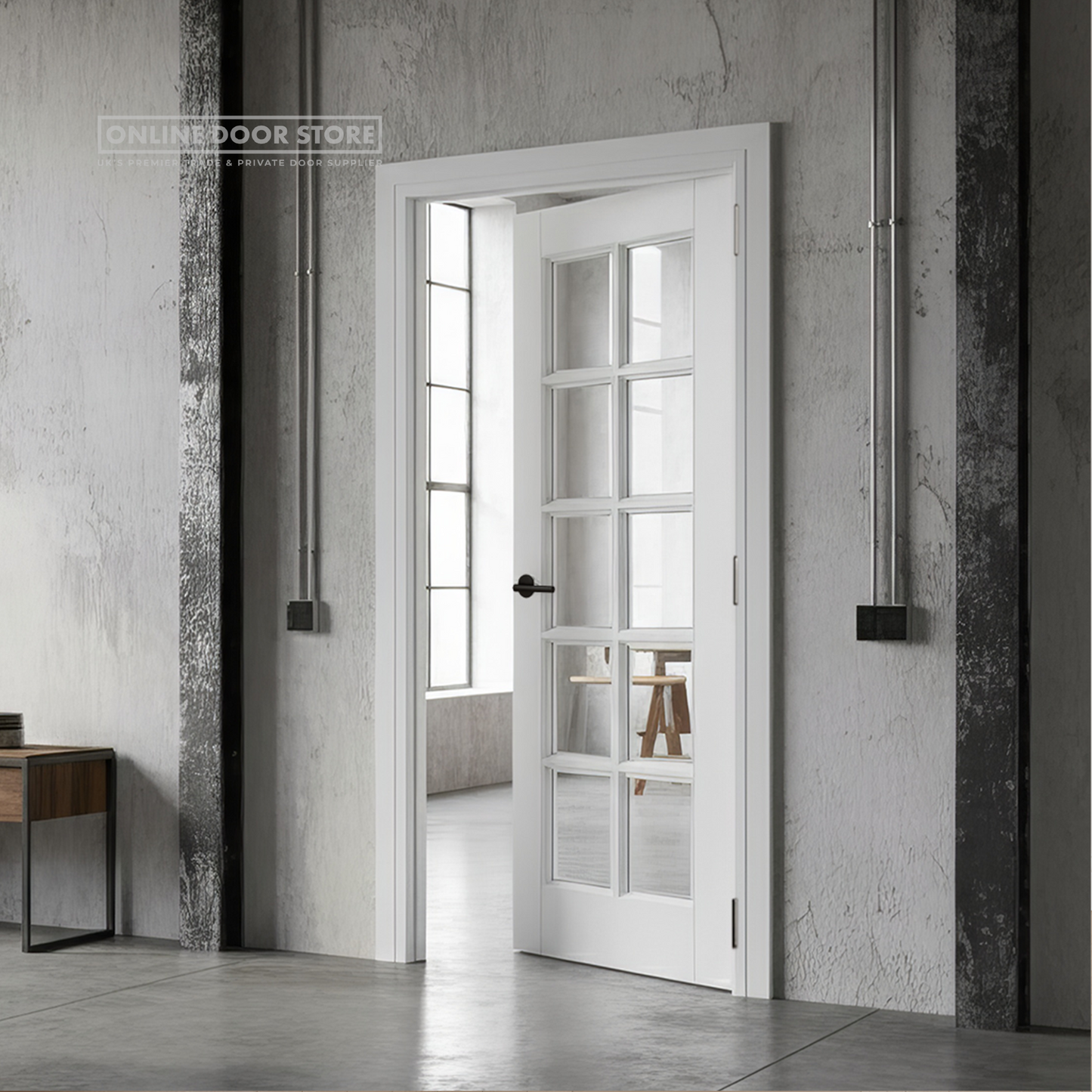LPD White Moulded SA 10L Internal Glazed Door