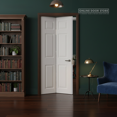 LPD White Moulded Textured 6-Panel Bi-Fold Internal Door