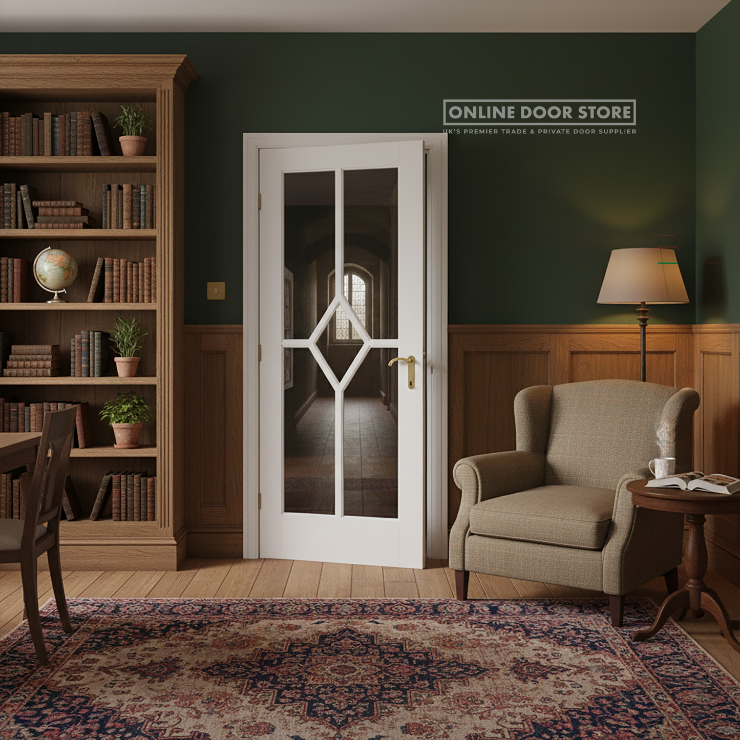 LPD White Reims Internal Glazed Door