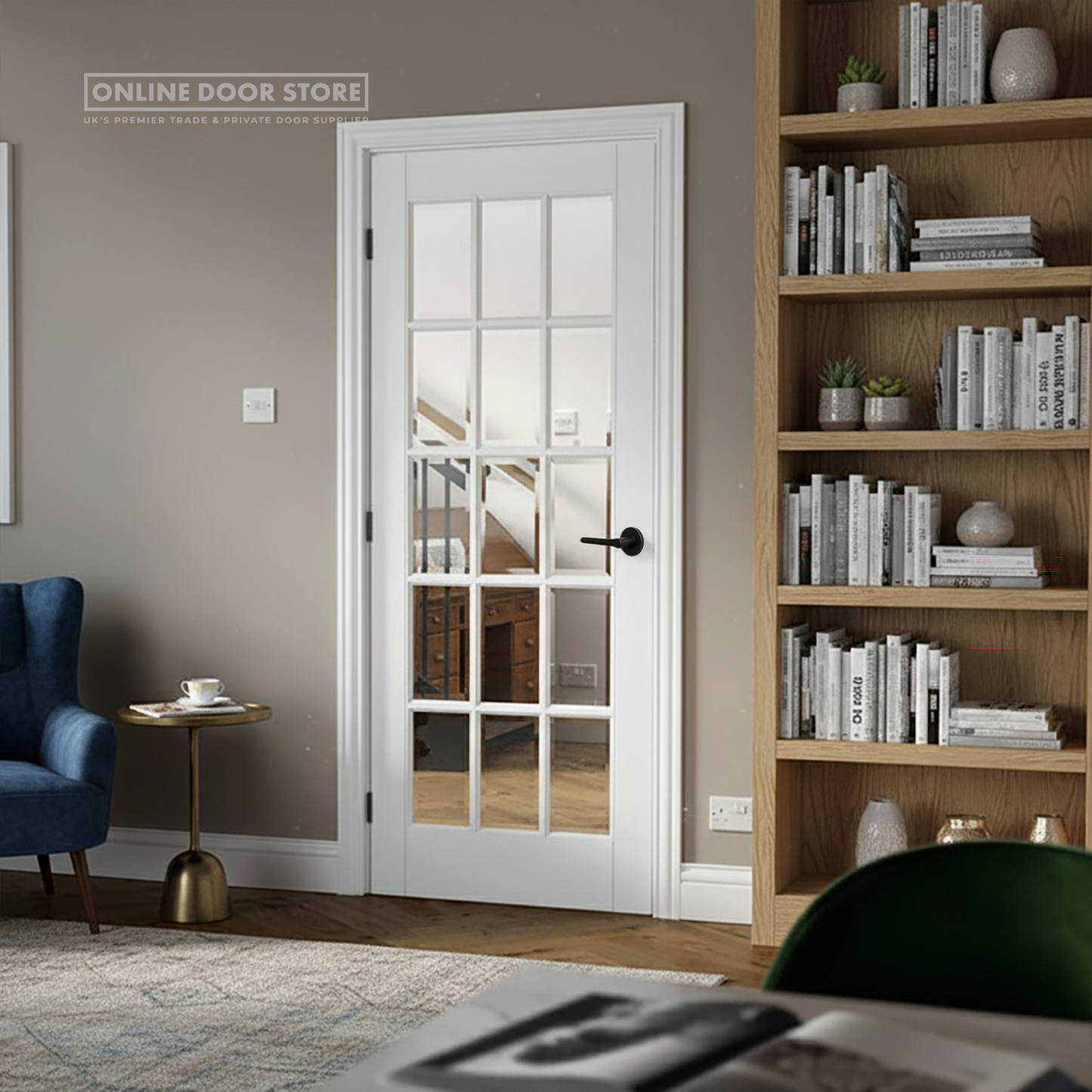 LPD White SA Internal Glazed Door 15L