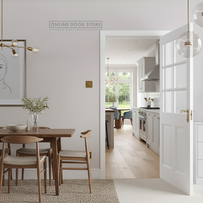 LPD White Canterbury 2-Panel Internal Glazed Door 6L