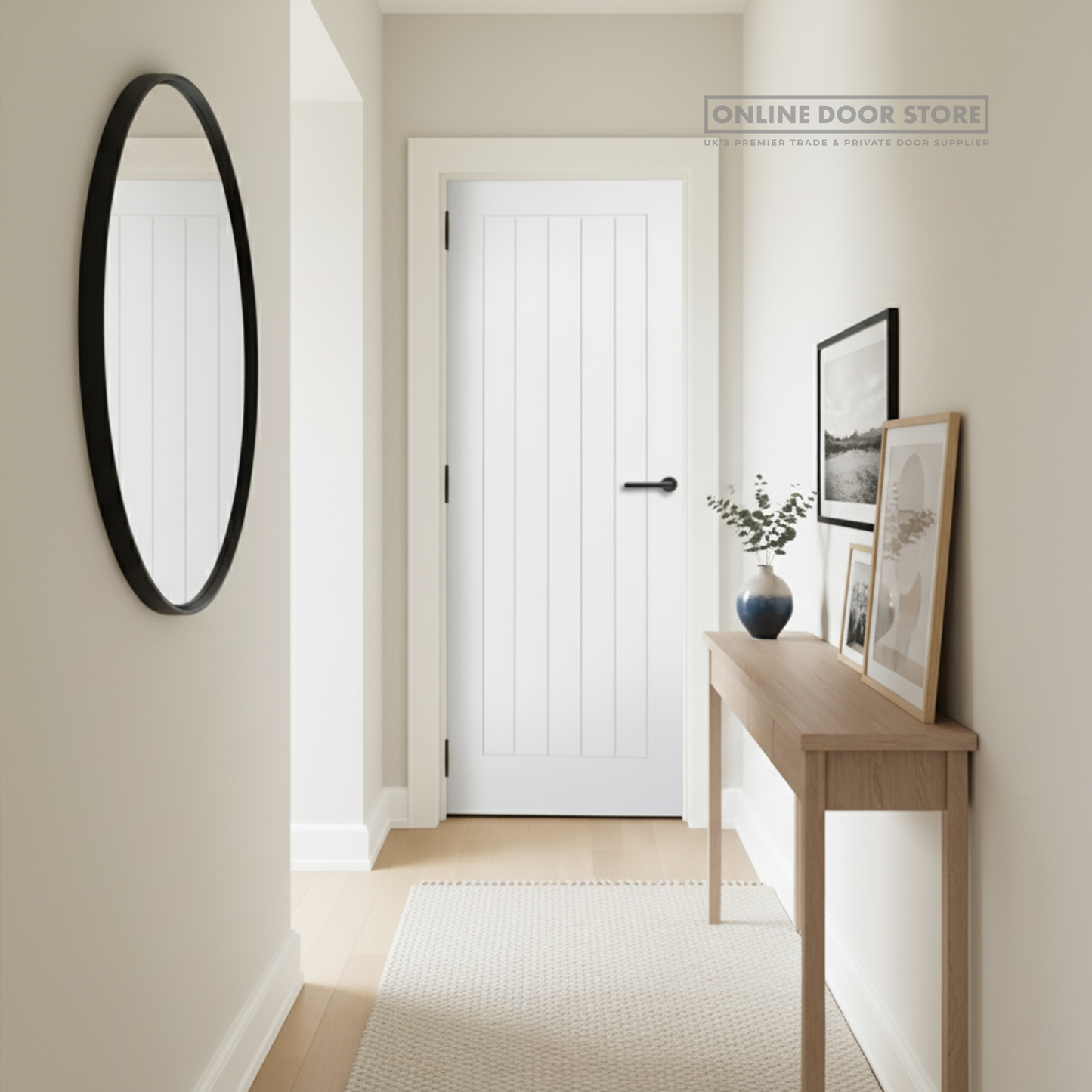Aster White Primed Cottage Internal Door