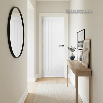 Aster White Primed Cottage Internal Door