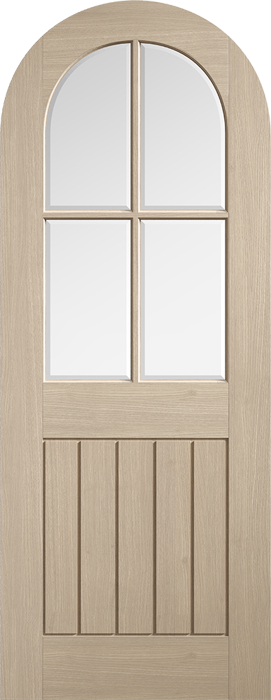 LPD Blonde Oak Mexicano Pre-finished Arched Internal Glazed Door