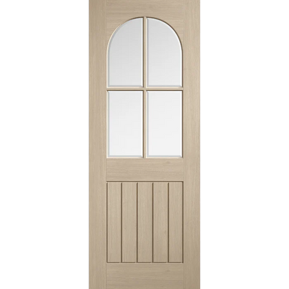 LPD Blonde Oak Mexicano Pre-finished Arched Square Top Internal Glazed Door