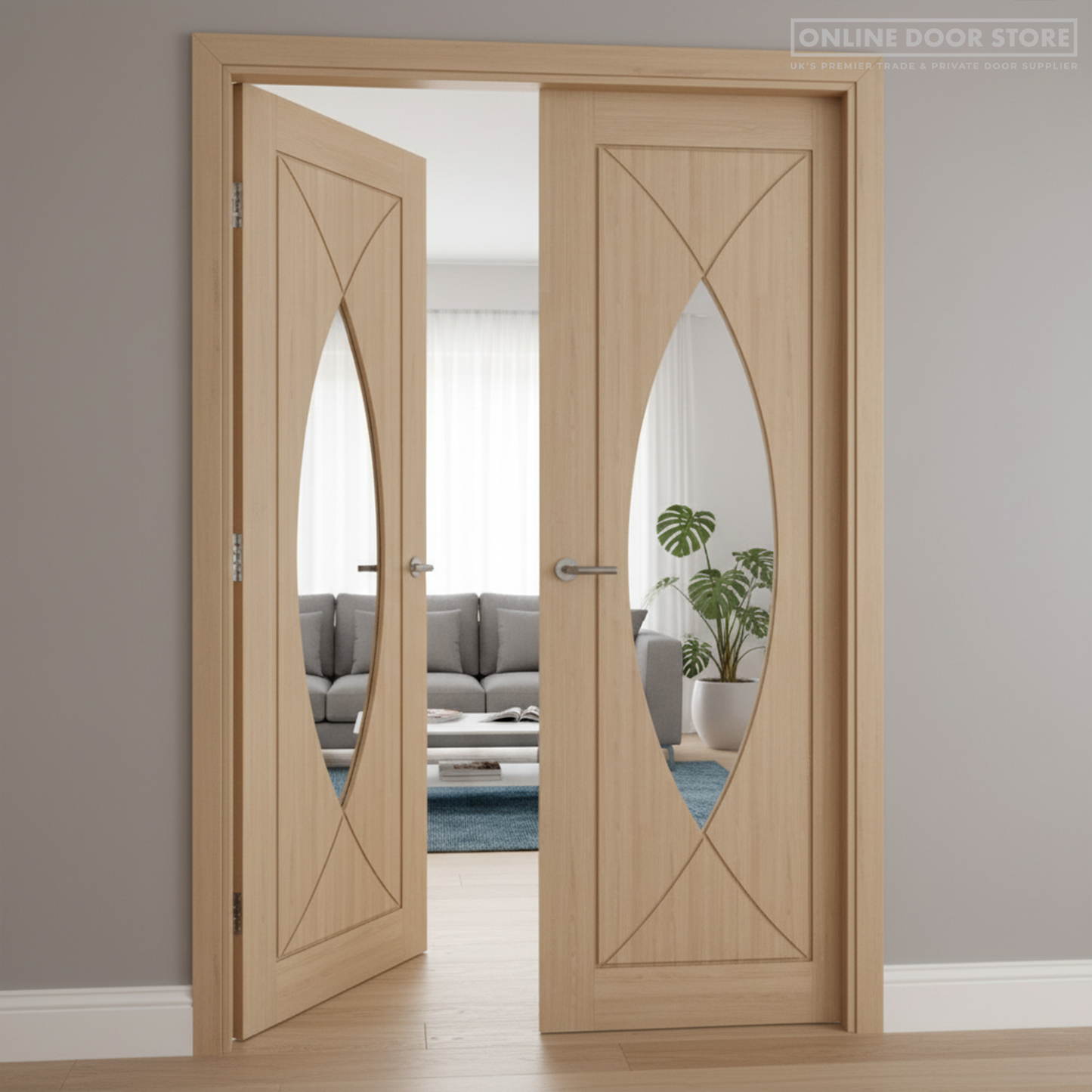 Deanta Amalfi Pre-Finished Oak Internal Glazed Door
