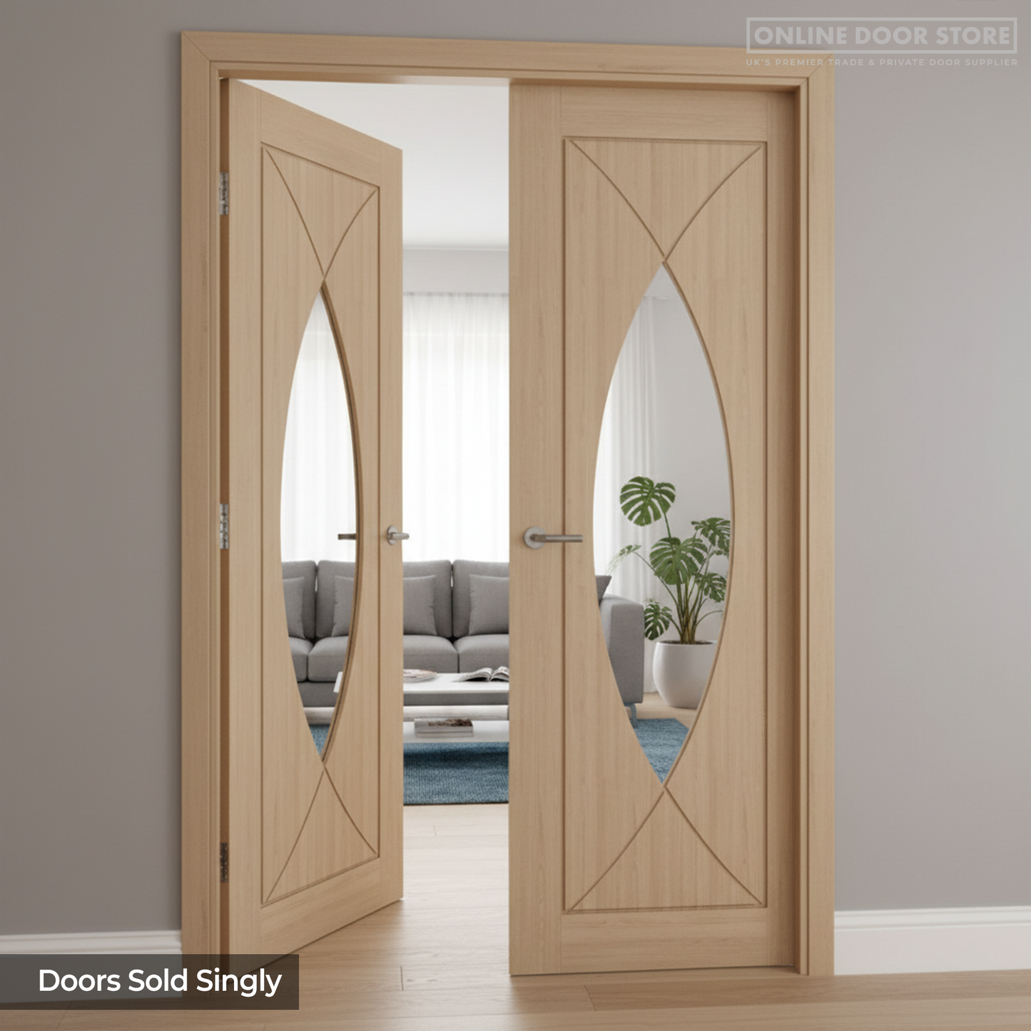 Deanta Amalfi Pre-Finished Oak Internal Glazed Door