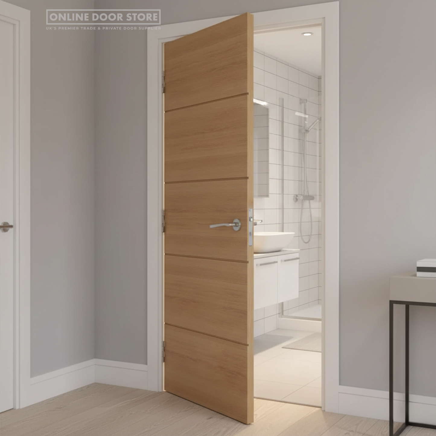 Deanta Augusta Prefinished Oak FD30 Fire Door
