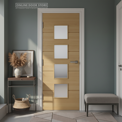 Deanta Augusta Prefinished Oak Internal Glazed Door
