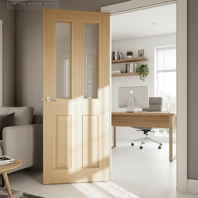 Deanta Bury Prefinished Oak Bevelled Internal Glazed Door