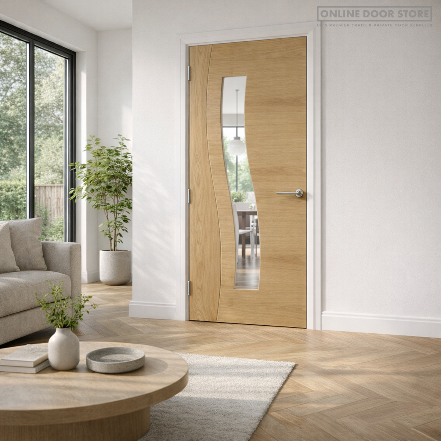 Deanta Cadiz Prefinished Oak Internal Glazed Door
