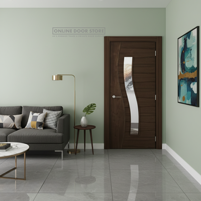 Deanta Cadiz Prefinished Walnut Internal Glazed Door
