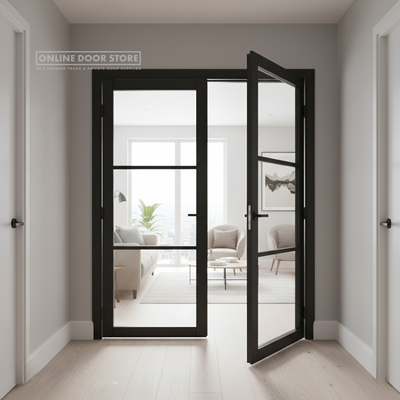 Deanta Camden Pre-Finished Black Internal Glazed Door